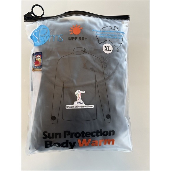SParms Men's Extra Large, Black Sun Protection NWT Long Sleeve Shirt PGA Golf - Picture 3 of 5
